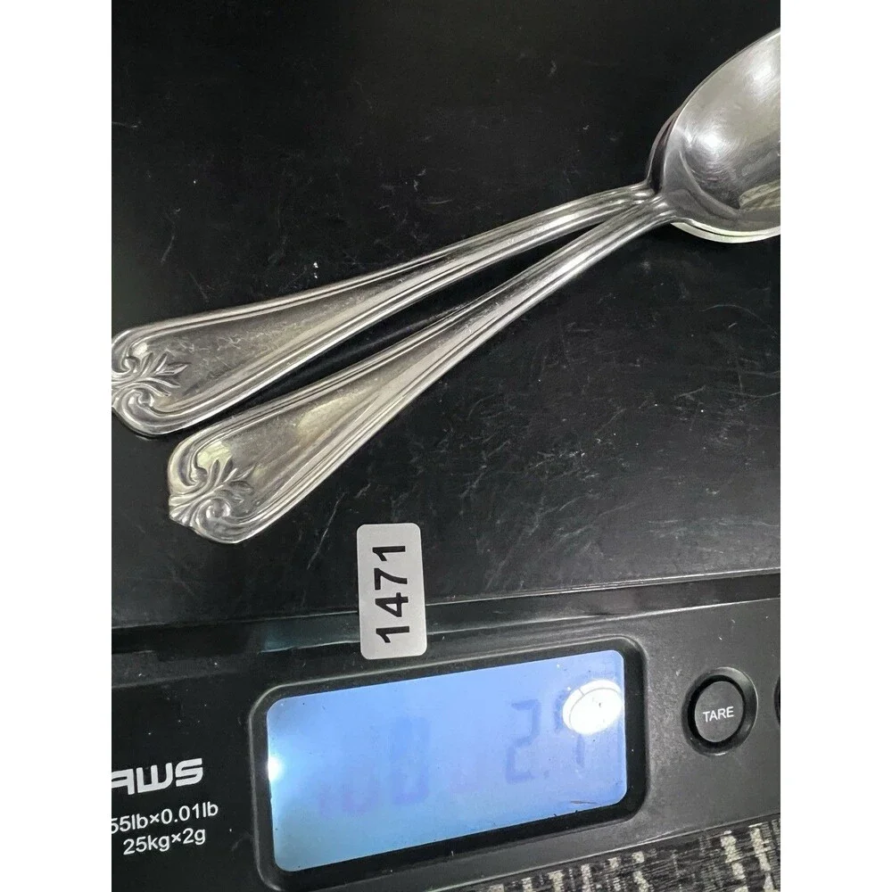 2 Lenox Stainless BUTLER'S GOURMET  Teaspoons 18/8 Flatware China 7 1/4